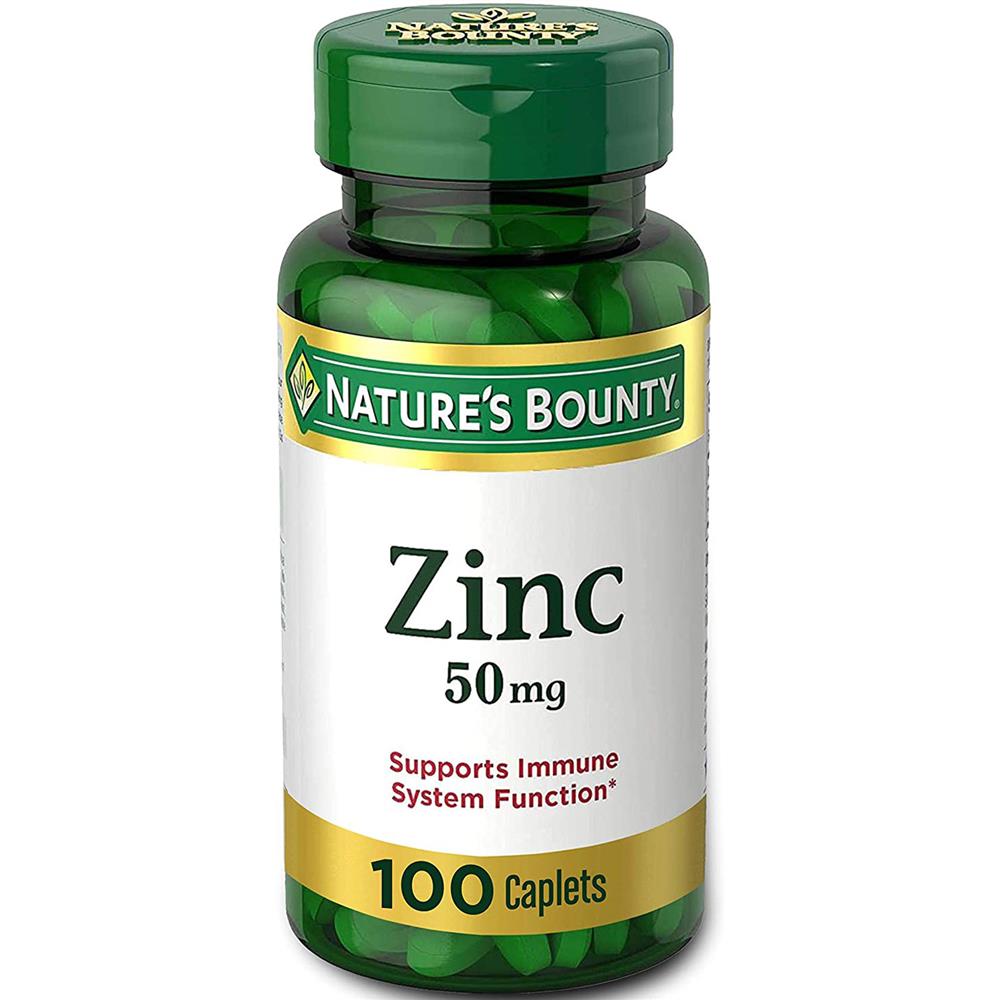 Back Image for Nature's Bounty Zinc Chelated 50mg Tablets 100's