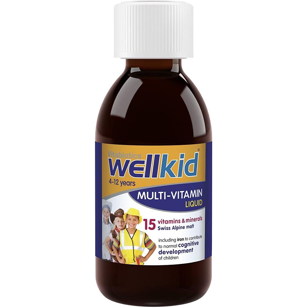 Back Image for Wellkid Multi-vitamin Liquid 4-12yrs 150ml