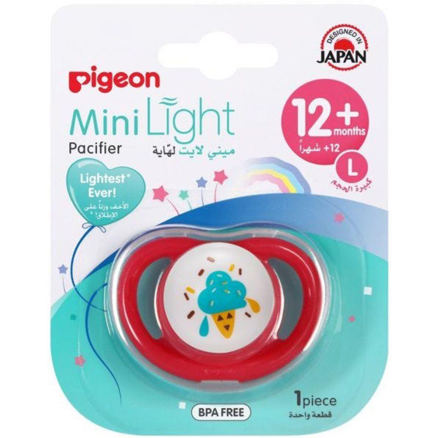 Back Image for Pigeon Mini Light Pacifier Girl 12+ Large